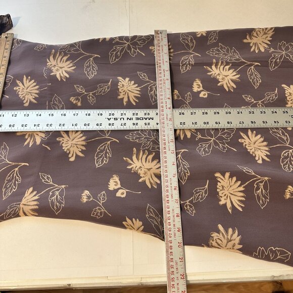 Isabella Bird Floral Midi Silk Dress Womens Med 10 Short Sleeve Purple Modest - Picture 5 of 8